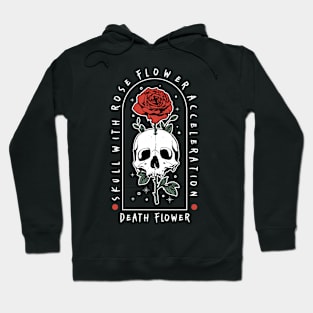 Skull With Rose Flower Hoodie